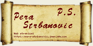 Pera Štrbanović vizit kartica